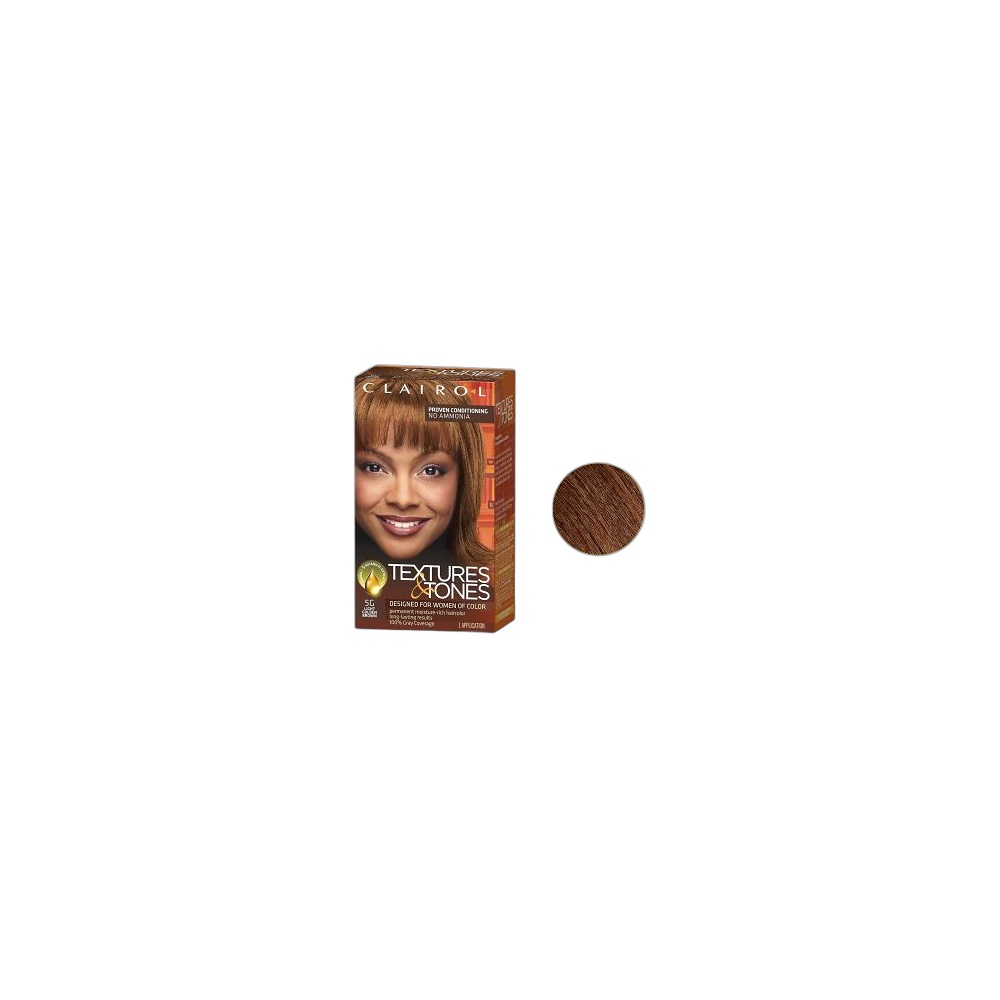 Tintas Clairol Sem Amônio Para Cabelos Com Textura: 5g Castanho Dourado - Light Golden Brown