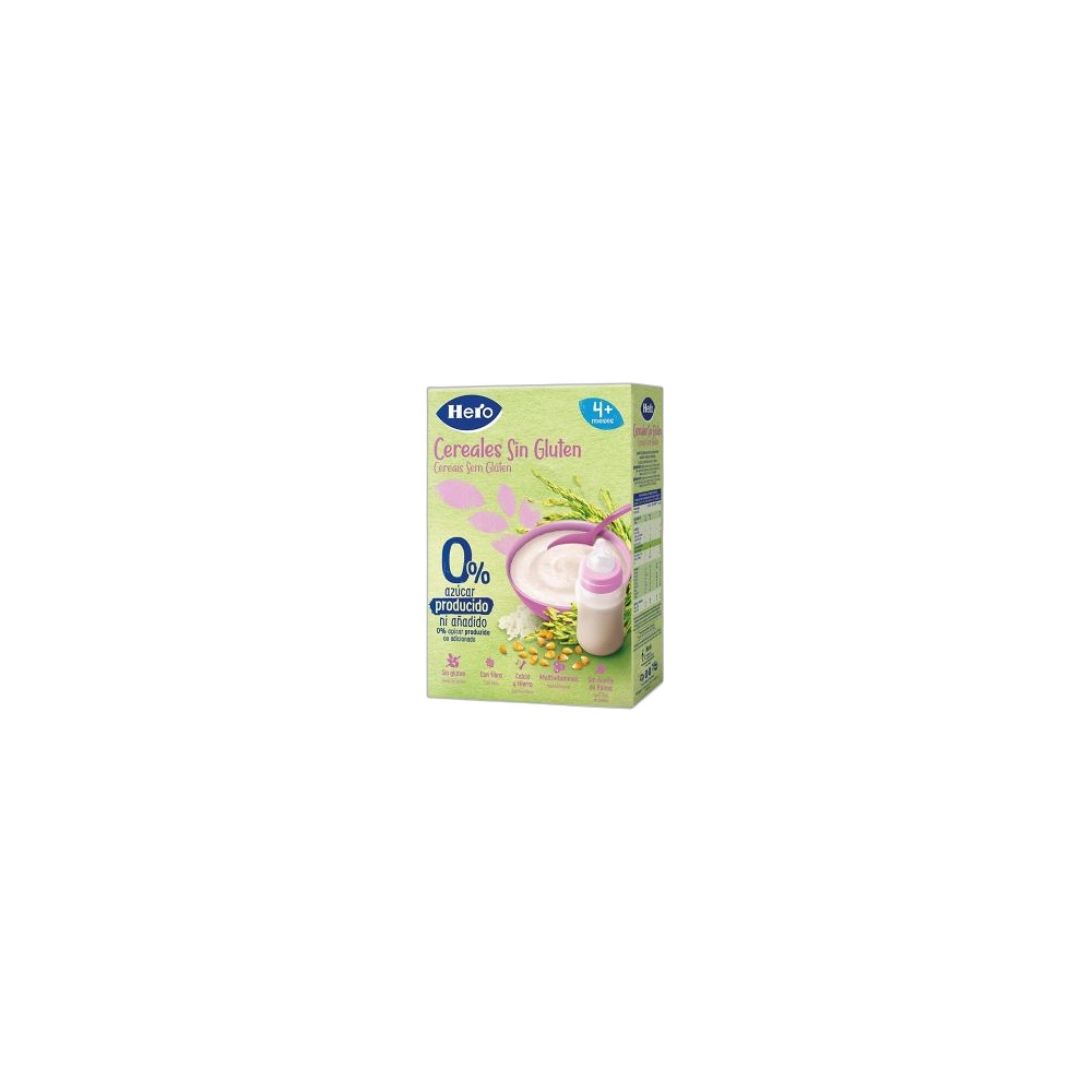 Cereais Para Bebés Sem Gluten Hero Baby 0 Açúcar, 340 g