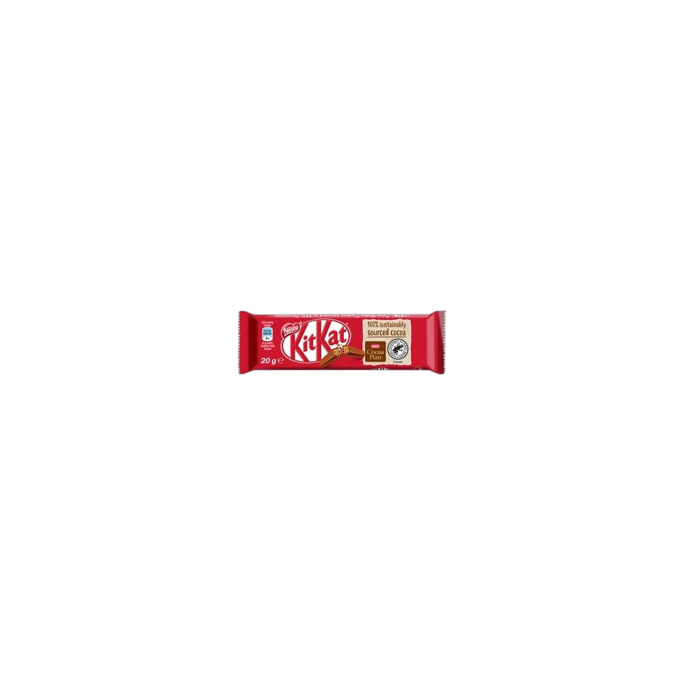 Barra De Chocolate Nestlé Kit Kat 2 Fingers, 24 X 20 g