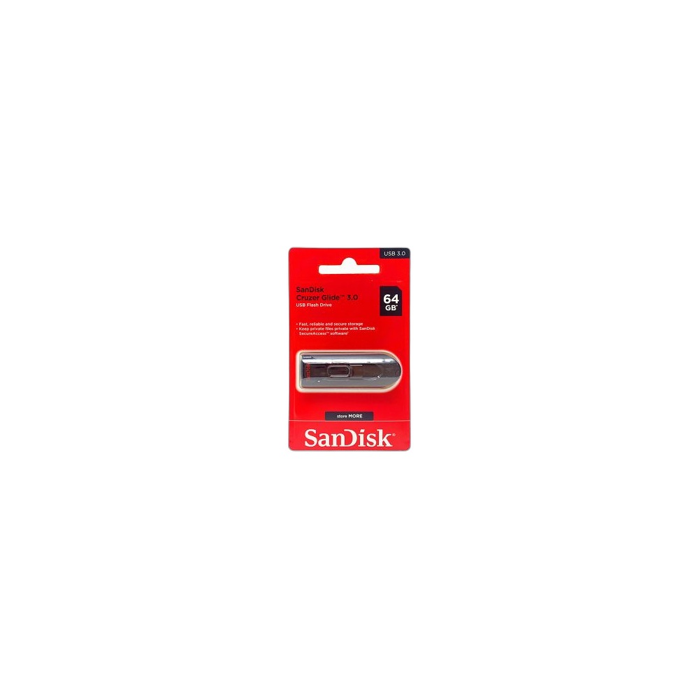 Flash Drive Sandisk Cruzer Glide 3.0 Usb, 64 Gb