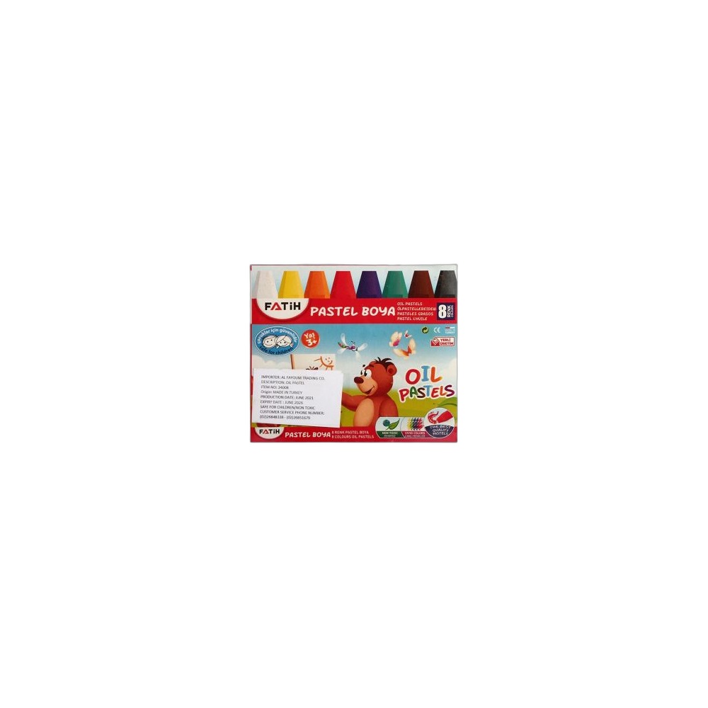 Lápis Cera Fatih Pastel Boya, 12 Unidades