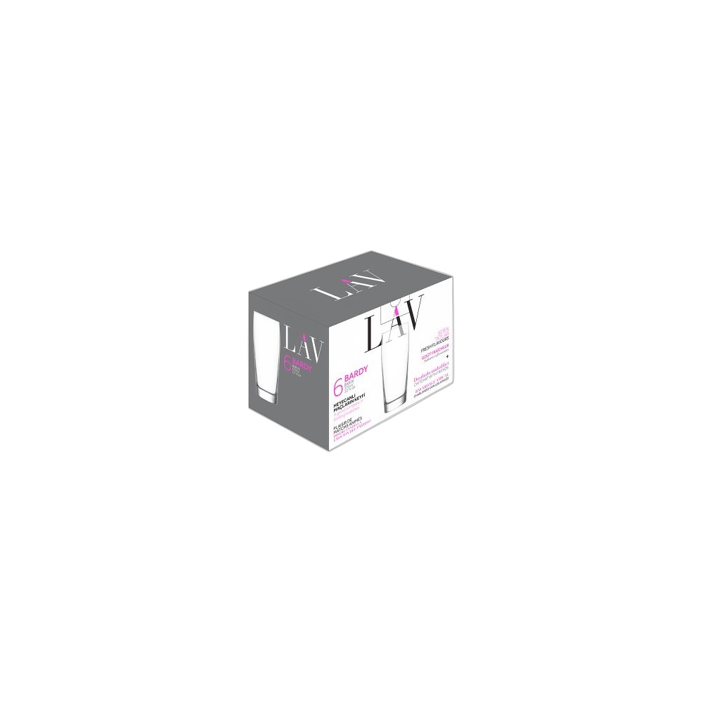 Jogo 6 Copos Cerveja Bardy Gb Lav, 380 ml