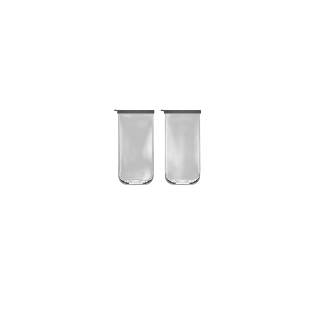 Jogo 2 Frascos Redondo Com Tampa Cinzenta Duo Lav, 1.4 L