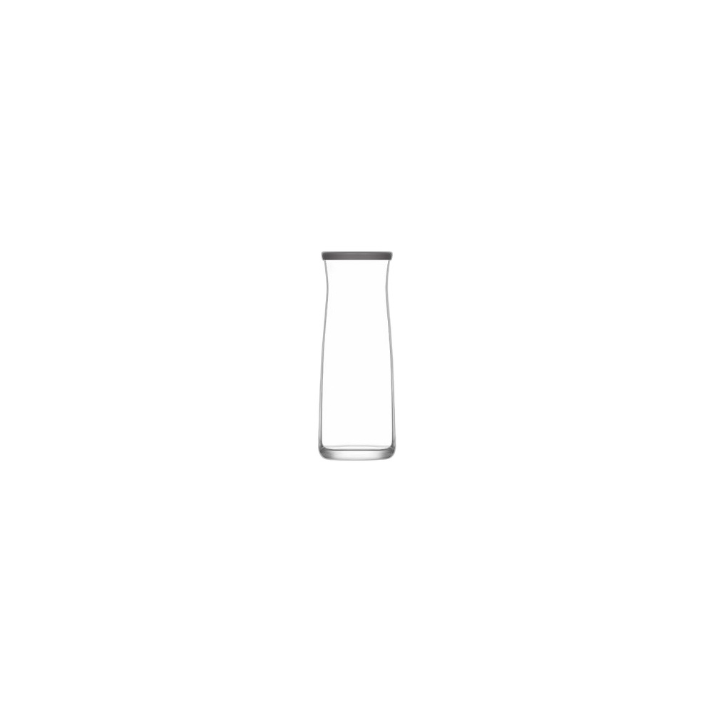 Garrafa Vidro Lisa Com Tampa Cinza Silicone Vera Gb Lav, 1.2 L