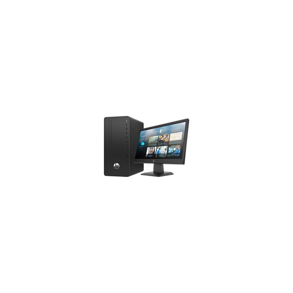 Desktop Hp 290 G4 Intel Core I3-101000 4Gb Ram 1Tb Hdd Microtorre Pc 10 Gera O, Windows 10 Pro + Monitor Hp 19.5"