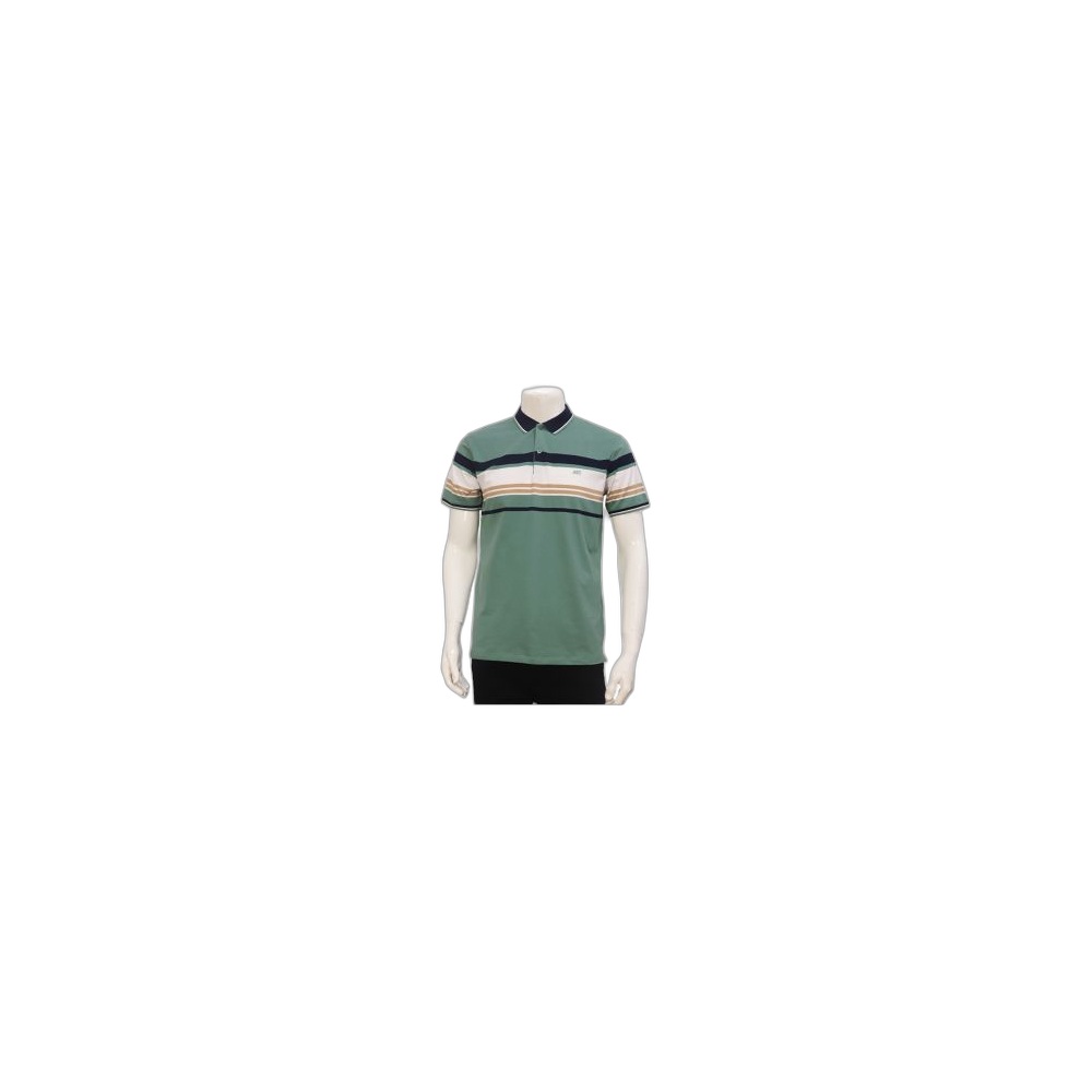 Camiseta Polo Com Riscas Aiiz, Verde