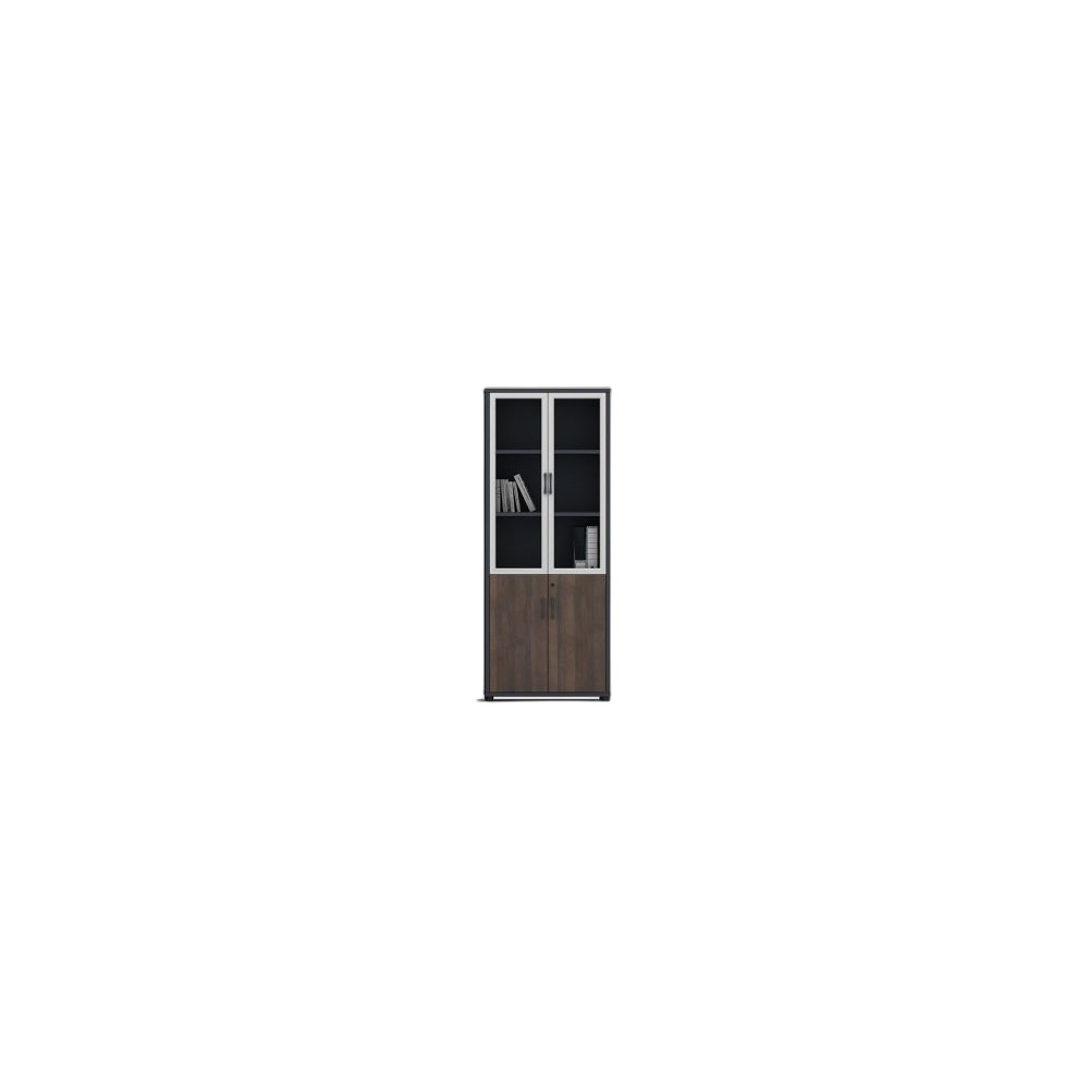 Armário De Escritório Com 2 Portas De Vidro