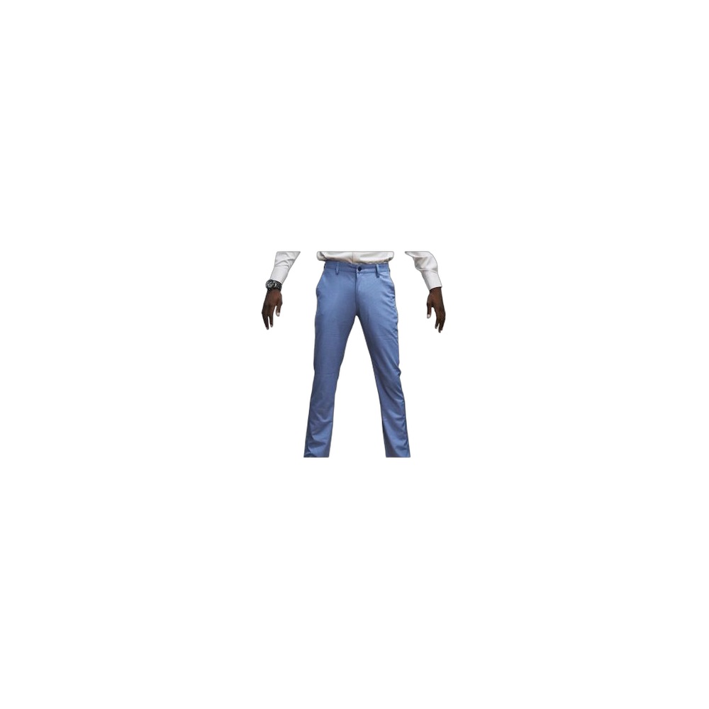 Calças Formais Masculinas Aiiz Slim Fit, Azul-Ciano