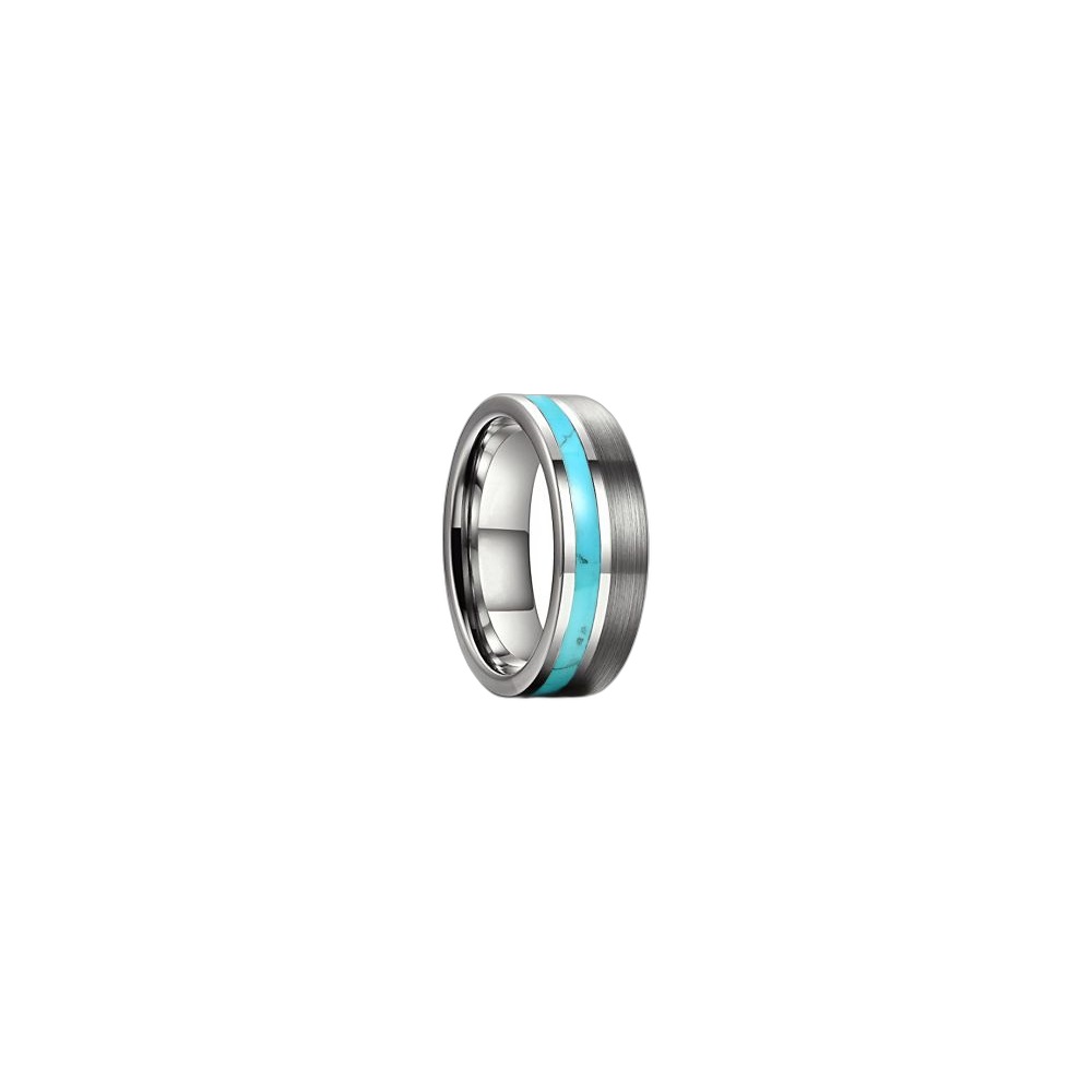 Anel Masculino De Aço Inoxidável 12378 Silver, Tamanho 8
