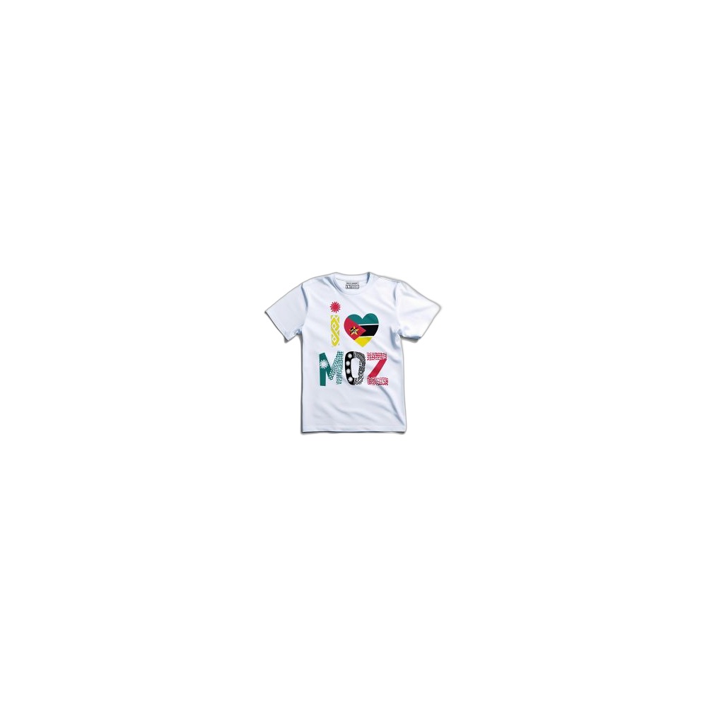 Camiseta I Love Moz, Branco