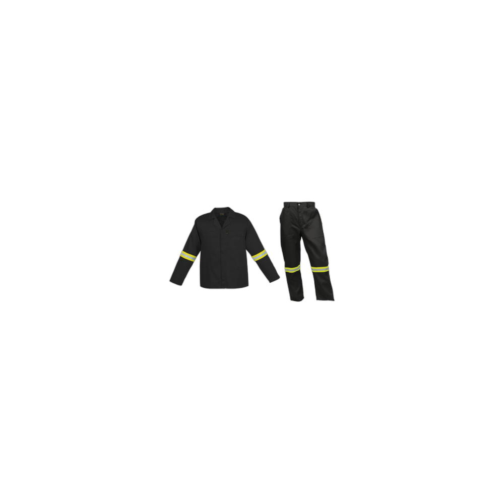 Uniforme Com Faixa Reflectiva, Azul Royal-L-Preto