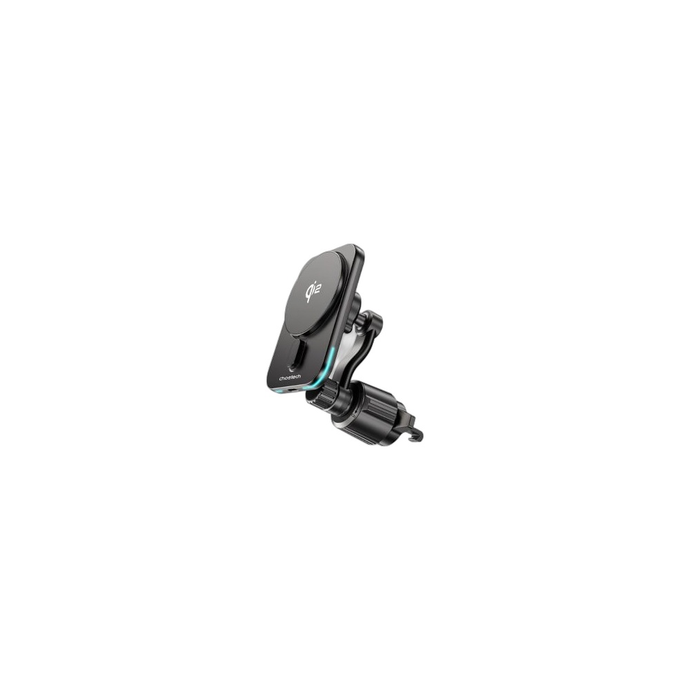 Carregador Rápido Carro Certificado Qi2 Choetech, Preto