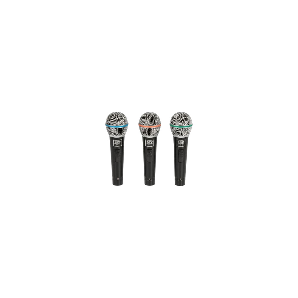 Microfones Hybrid D-1 Mkii Pack 3 Cores, Preto