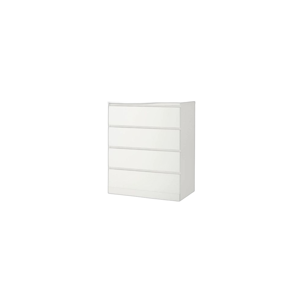 Comoda De 4 Gavetas Rectangular 900Mm X 800Mm X 400Mm, Branco