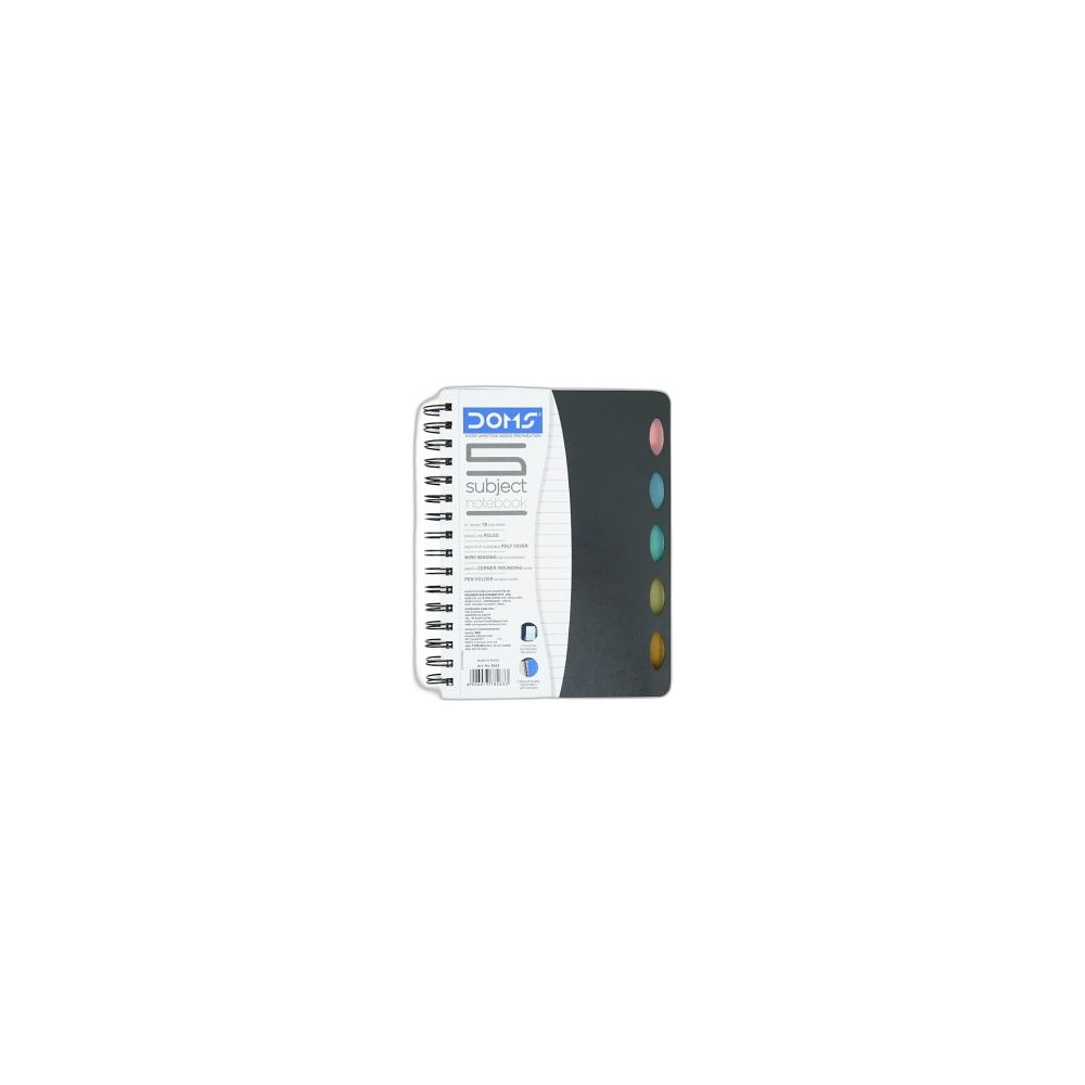 Caderno A4 5 Disciplinas Doms, 150Pgs