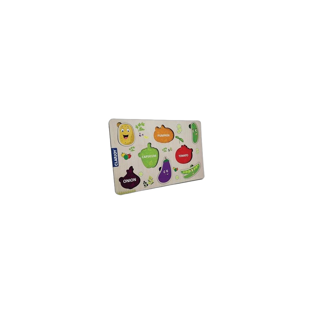 Puzzle Educativo De Legumes Em Madeira Doms Clapjoy