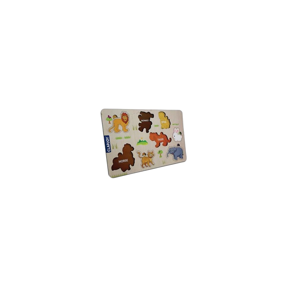 Puzzle Educativo De Animais Em Madeira Doms Clapjoy