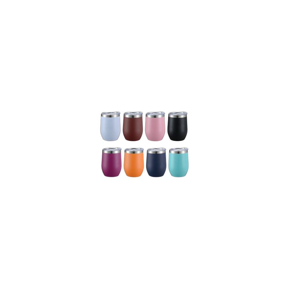Copo Térmico Oval Com Tampa 300 ml, Cores Sortidas