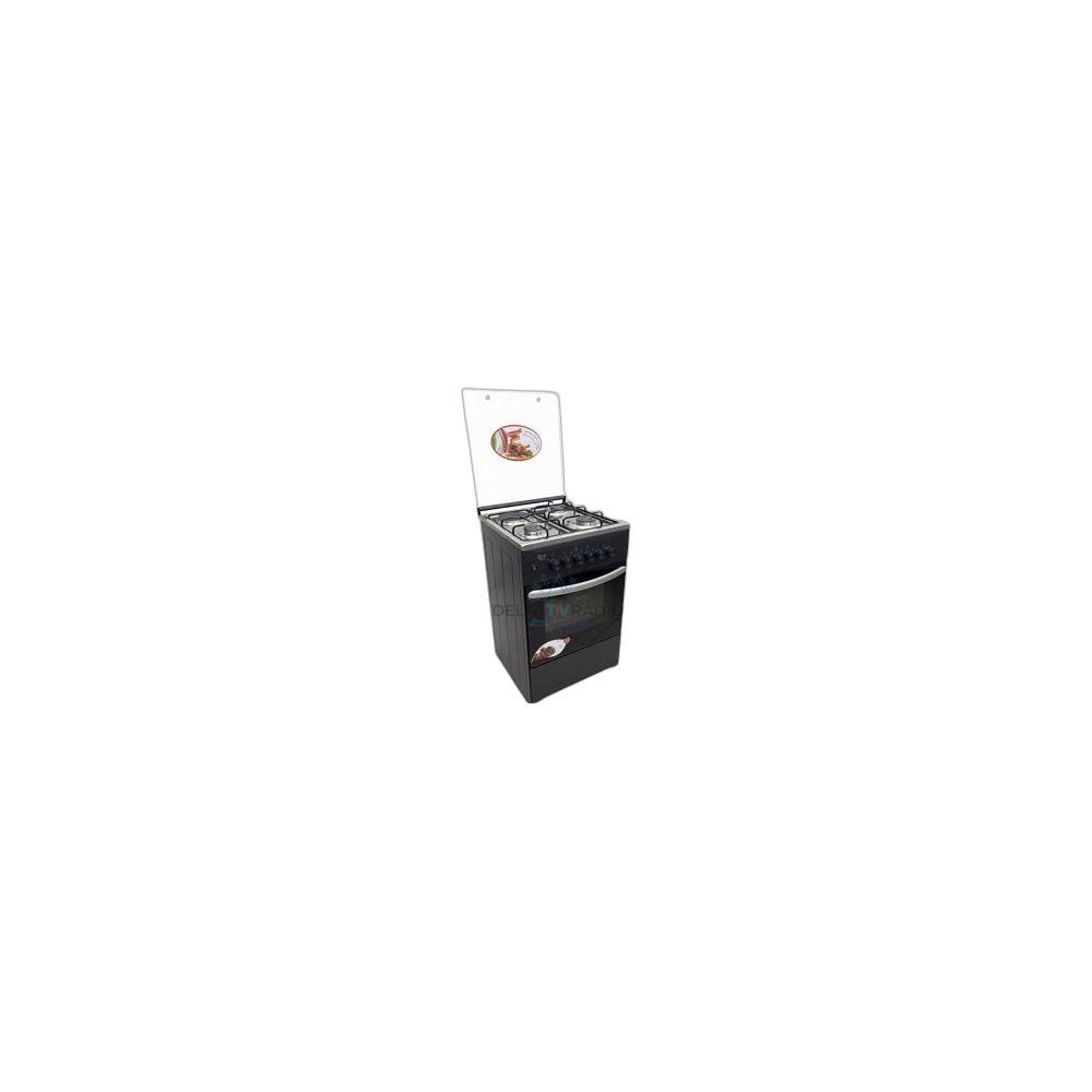 Fogão Ideal 3 Bocas A Gás E Uma Eléctrica 50*50 Forno Eléctrico 53406E, Preto