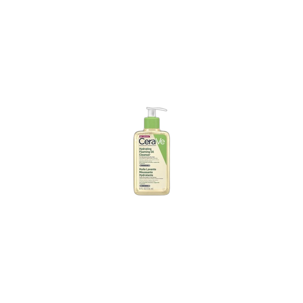 Gel De Limpeza Hidratante Espumante Com Óleo Cerave Para Pele Seca A Muito Seca, 236ml