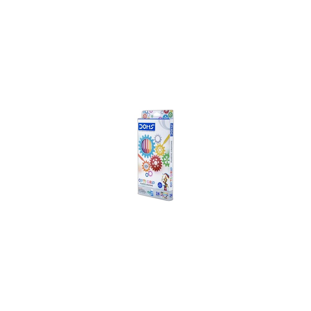 Crayon Plástico Opti Grip Doms, 24 Cores