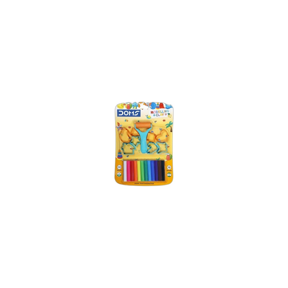 Massa De Modelar Doms 12 Cores + 8 Moldes, 150 g