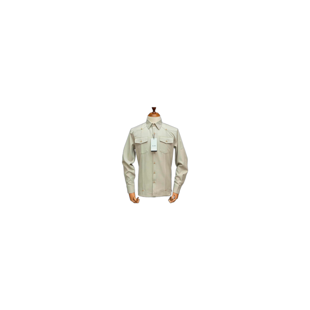 Camisa Clássica Da Eluno, Creme
