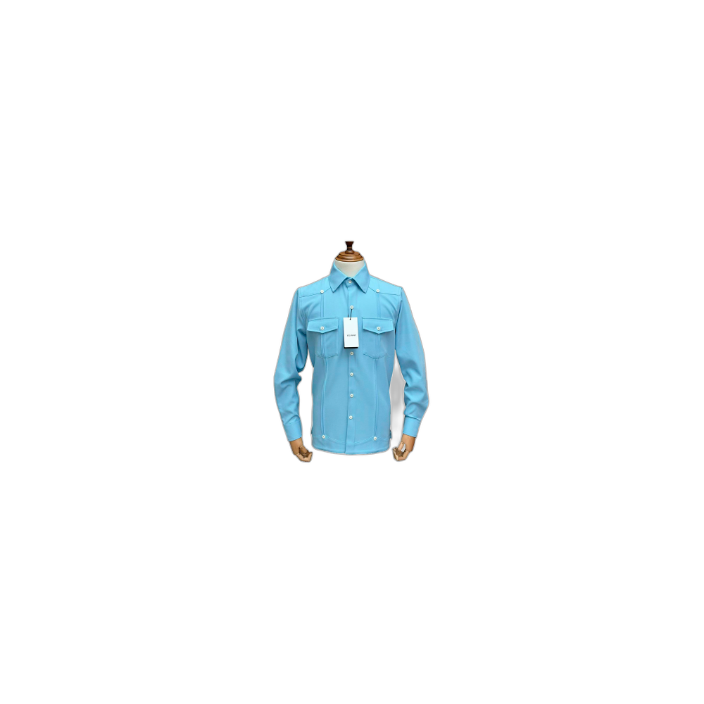Camisa Clássica Da Eluno, Azul Céu
