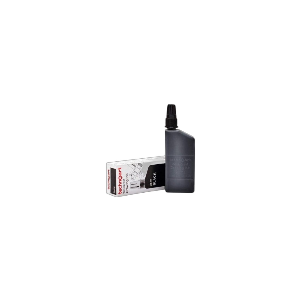 Tinta Preta Para Canetas Estilográficas Technoart, 25 ml