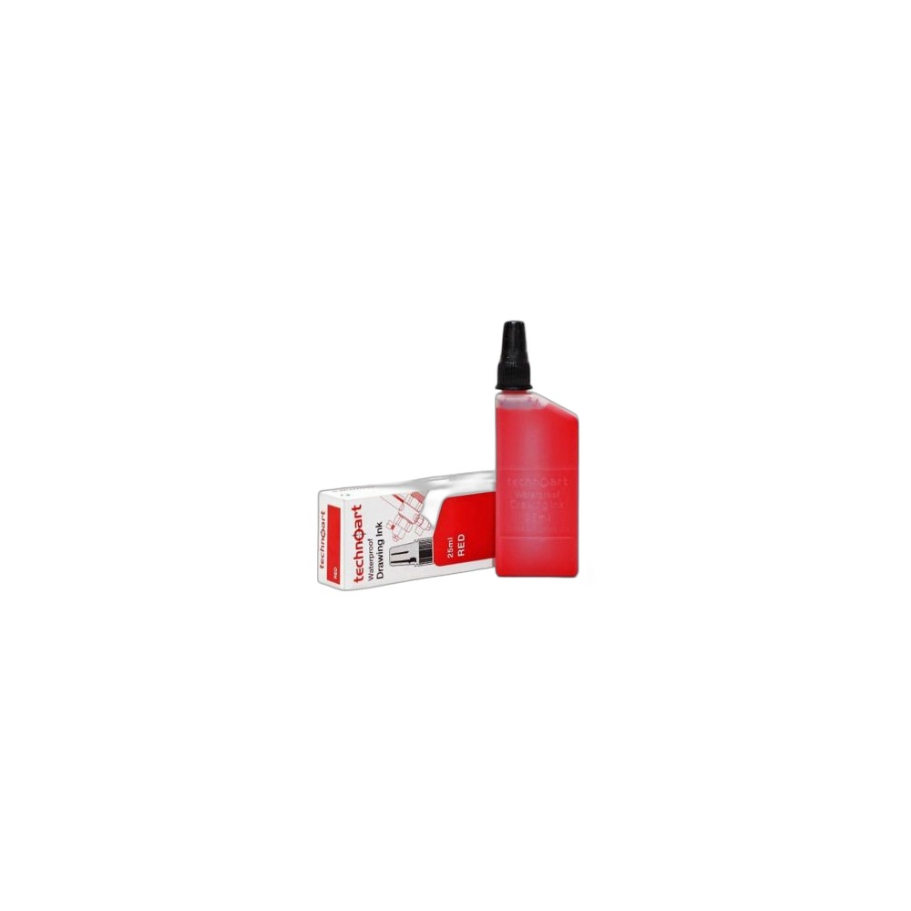 Tinta Vermelha Para Canetas Estilográficas Technoart, 25 ml