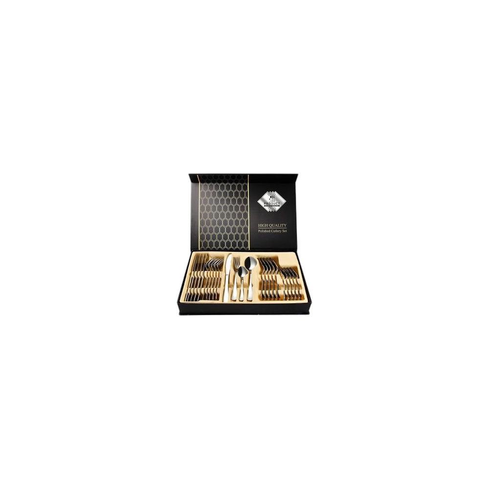 Conjunto De Talheres Em Aço Inox, 24 Pcs