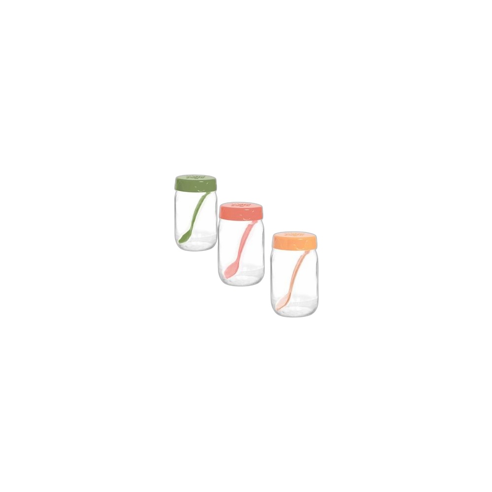 Frascos Para Temperos Com Colher 2025 Colours Sct, 3 X 370 ml