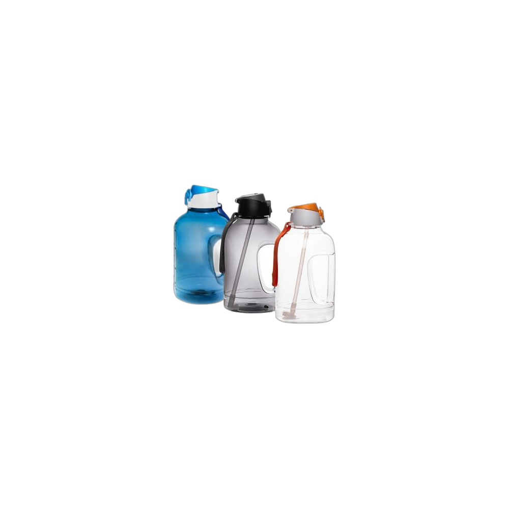 Garrafa De Água Colorida Com Pega E Palhinha 2.5 L, Cores Variadas