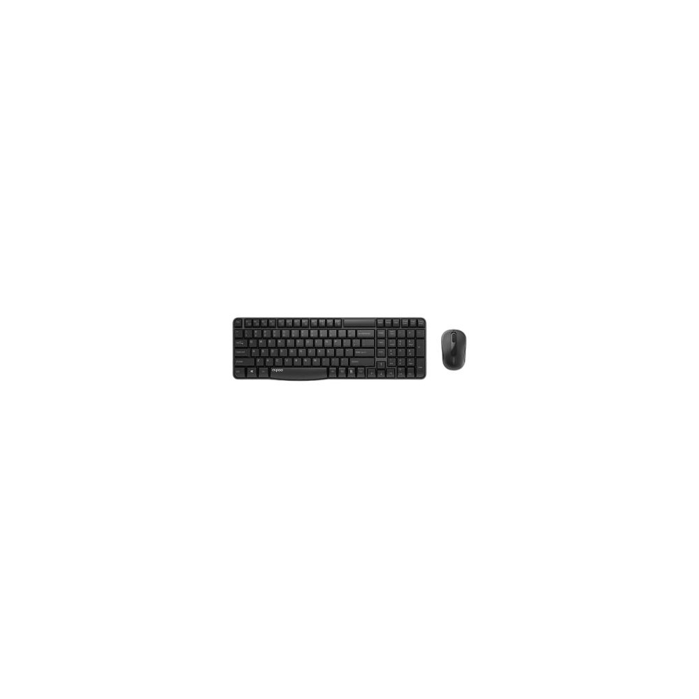 Combo Teclado E Mouse Sem Fios Rapoo X1800S, Preto