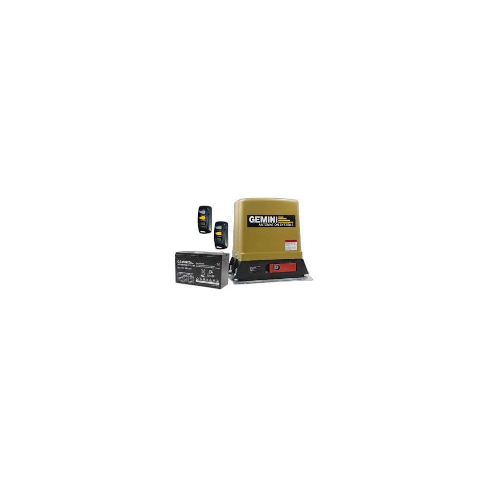 Kit De Motor De Portão Deslizante Gemini Ate 500kg, 12V
