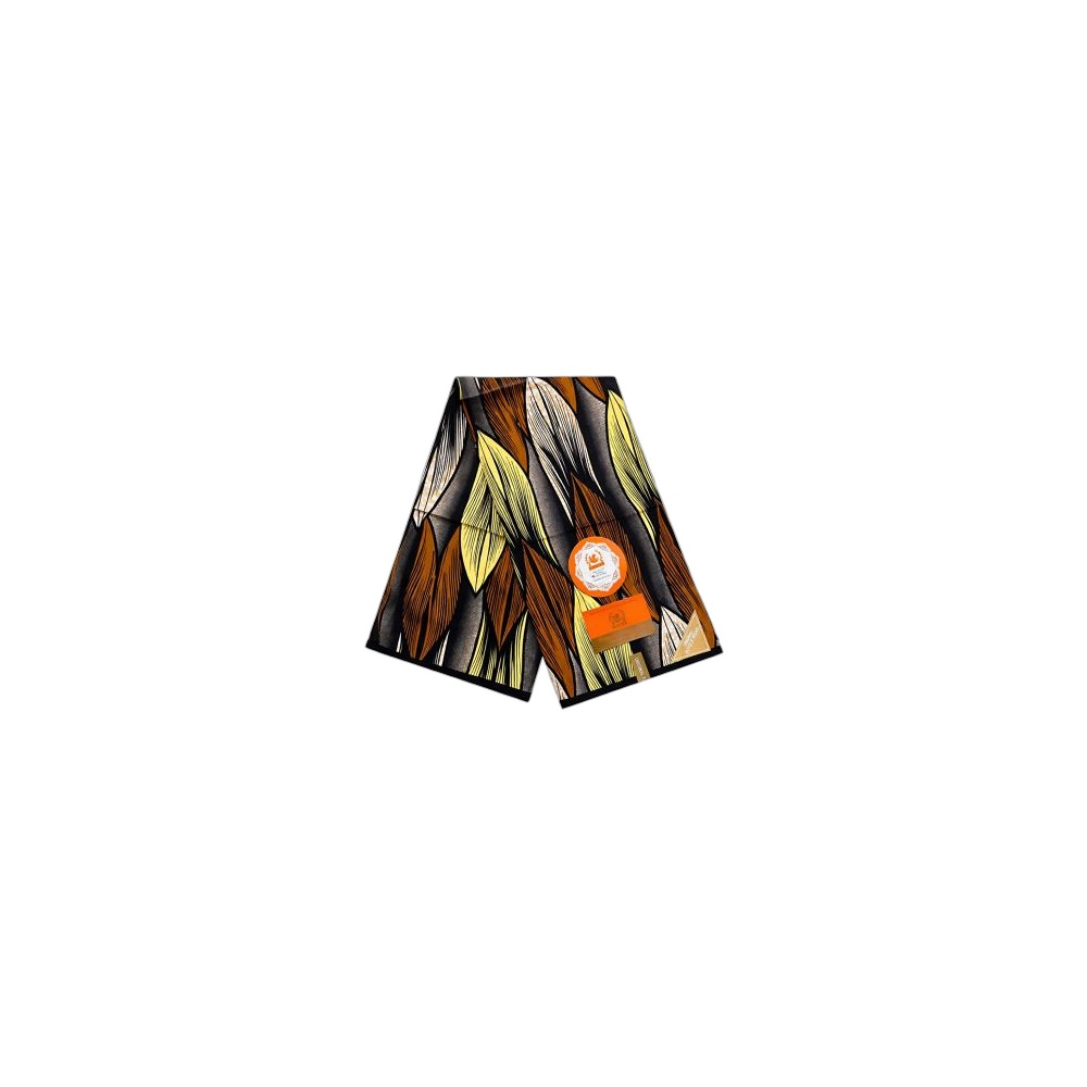 Capulana Africana Folhas Elegantes 100% Algodão By Pushti