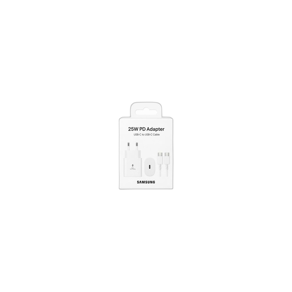 Carregador 25W Samsung Cabo Type-C To Type-C, Branco