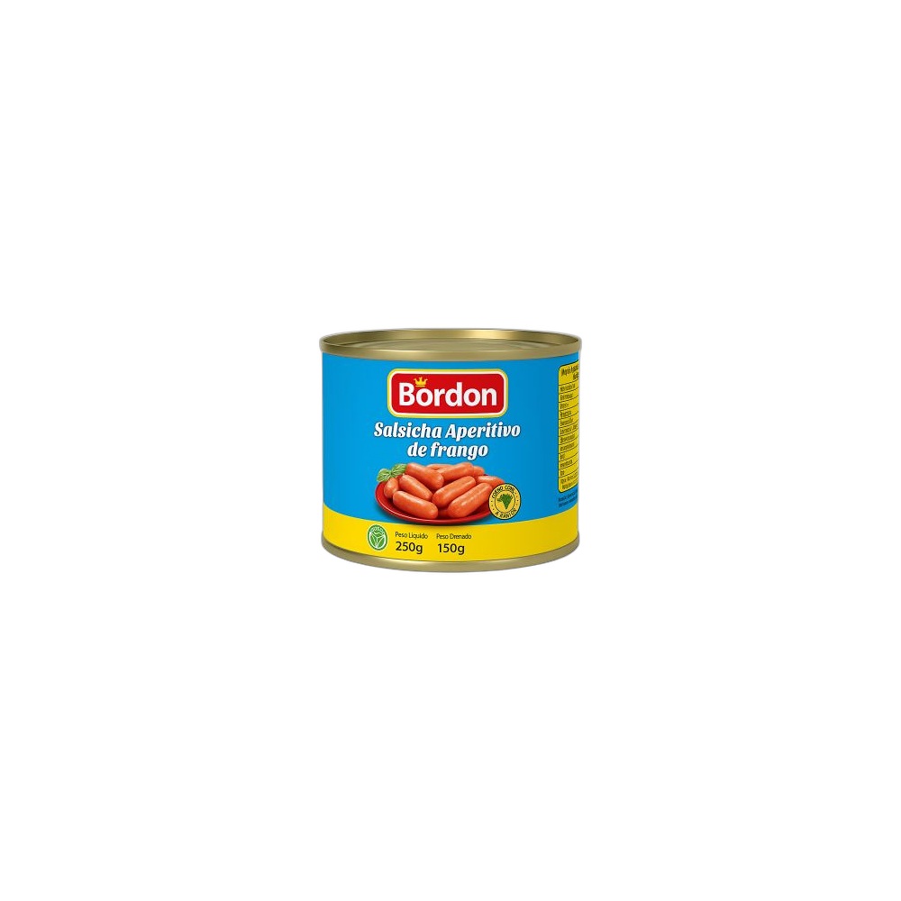 Salsicha Aperitivo Bordon Frango 150g, 10 un