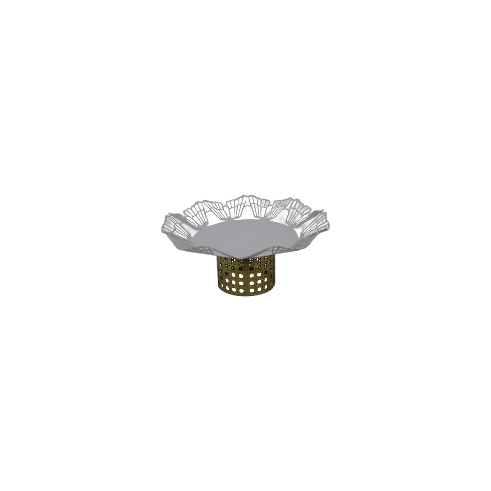 Fruteira Decorativa Elevada Em Metal, 2un