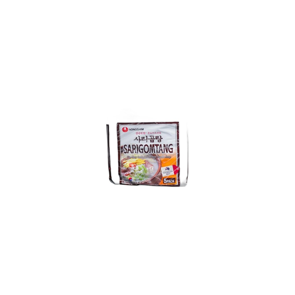 Massa Instantânea Nongshim Sarigomtang Slow Cooked Beef, 5 X 110 g