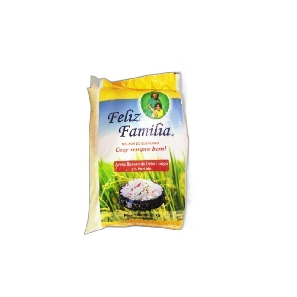 Arroz Feliz Família 25kg Branco Índia