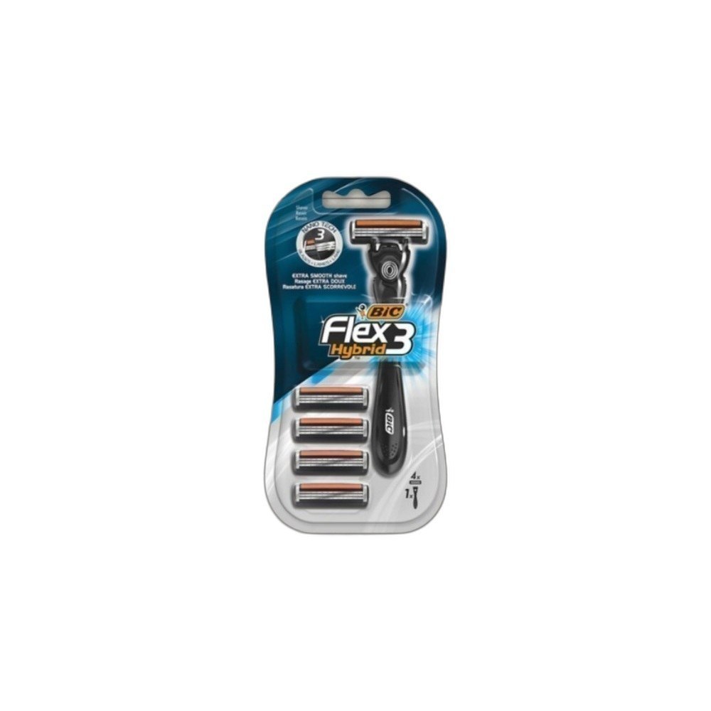 Máquina De Barbear Bic 1X4 Flex3 Hybrid
