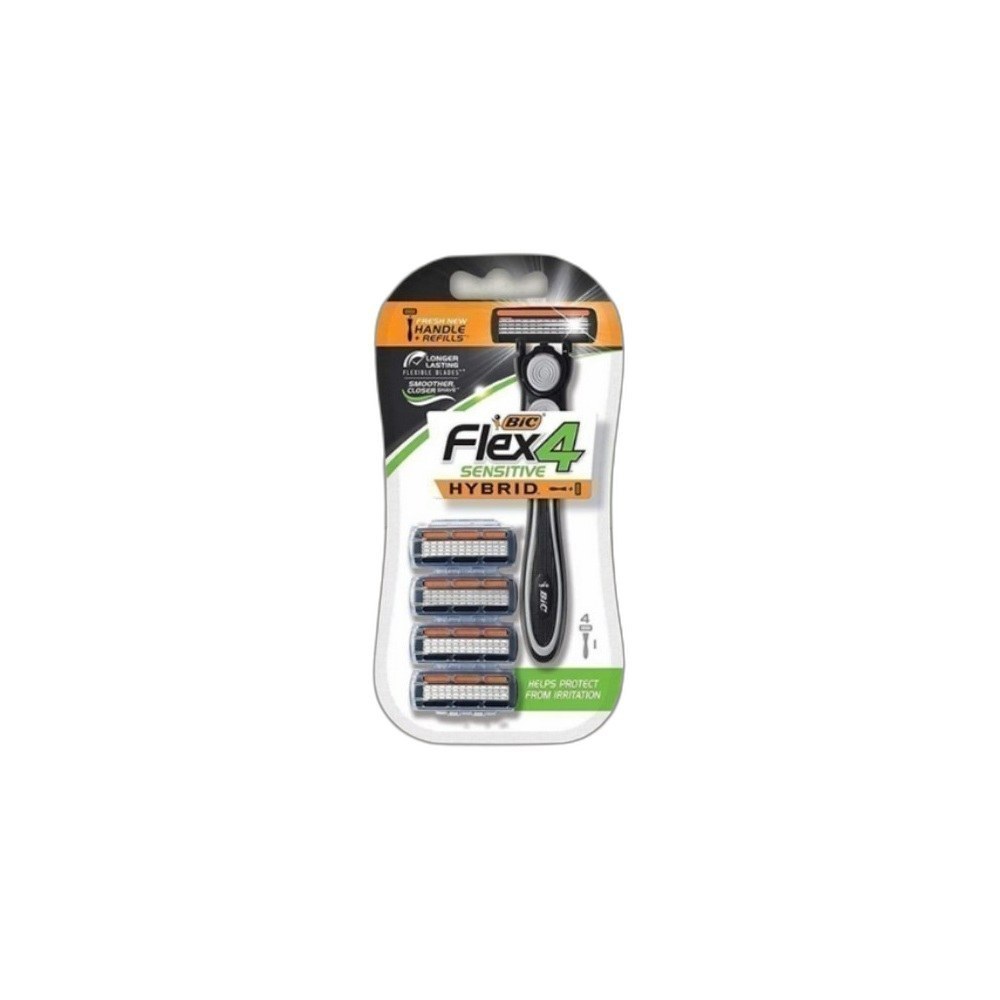 Máquina De Barbear Bic 1X4 Flex4 Sensitive Hybrid