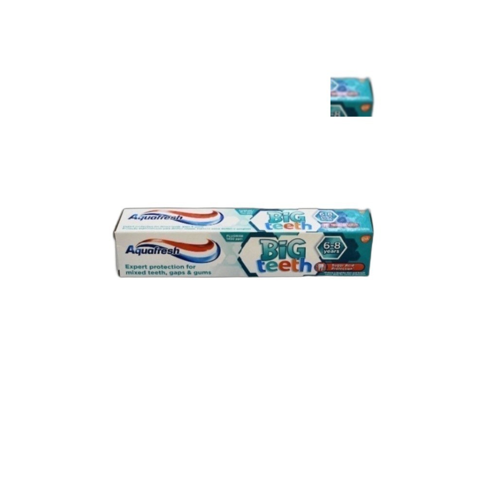 Pasta De Dentes Aquafresh 50ml Big Teeth 6-8Anos