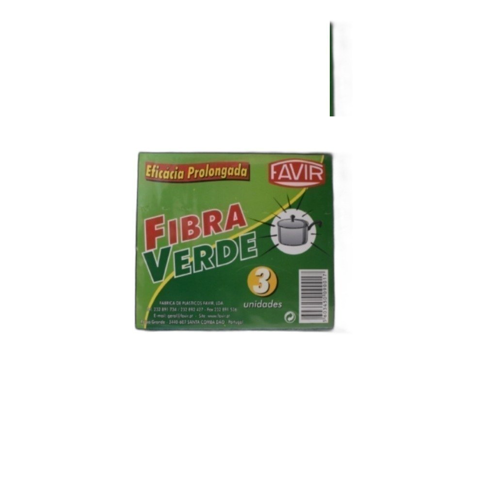 Esfregão Favir 1X3 Fibra Verde Abrasio