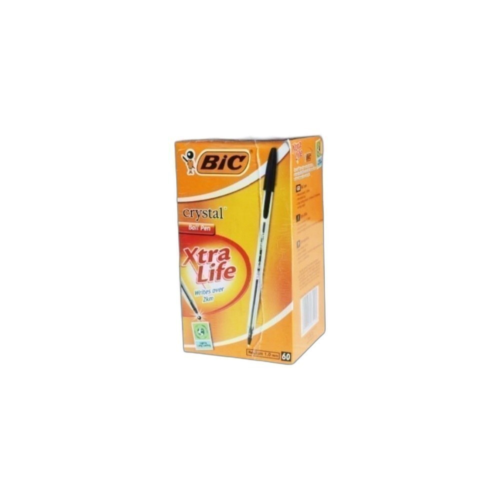 Caneta Bic Crystal 1X60 Prete Xtra Life