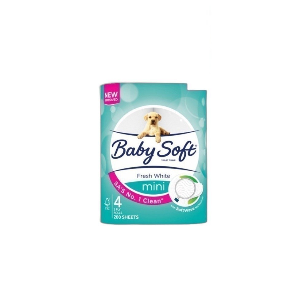 Papel Higiênico Baby Soft 1X4 2Ply Fresh White Mini