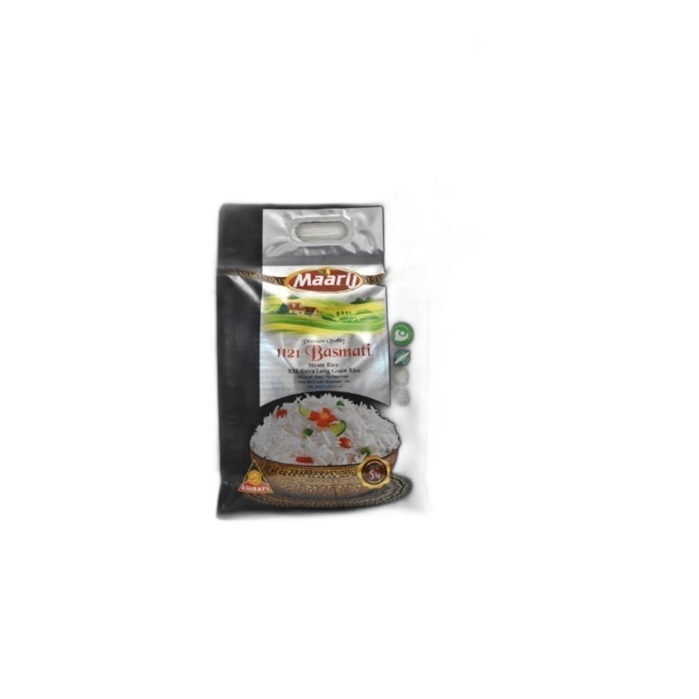 Arroz Basmati Maarij 5kg Steam 1121 Extra Longo