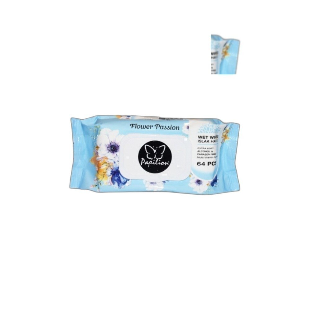 Toalhetes Papilion 64Pcs Wet Wipes