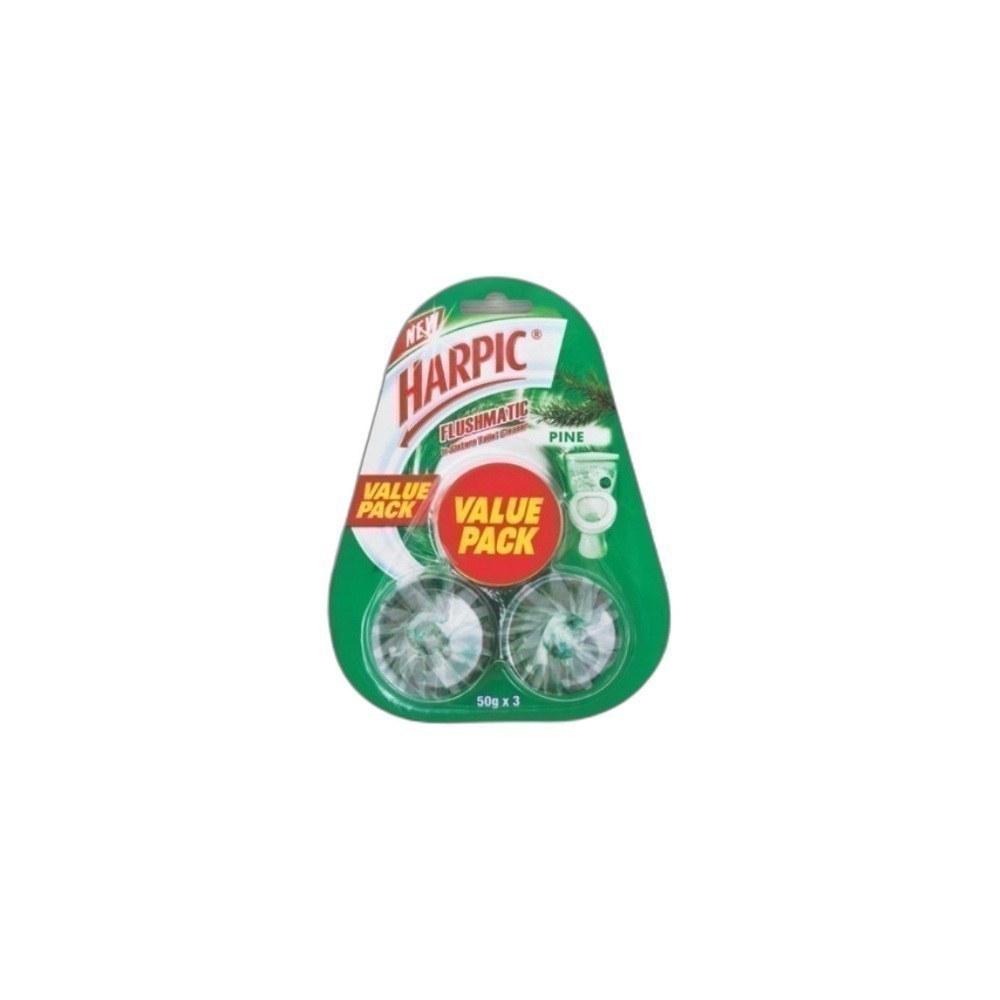 Bloco Sanitário Harpic 3X50g Flushmatic Mix-Pine